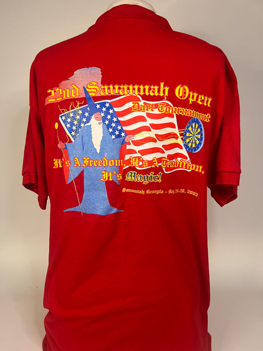 02' Vintage Savannah Wizard Dart Tournament Polo