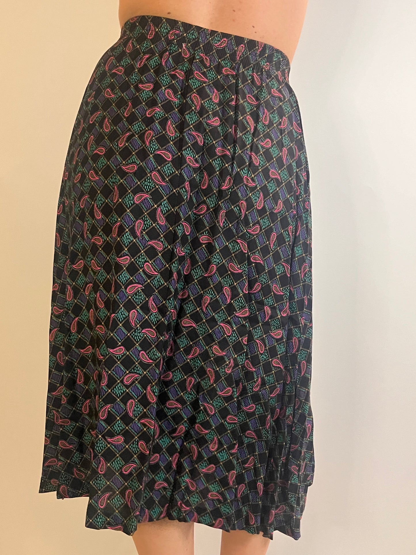 Sag Harbour Checkered Maxi Skirt