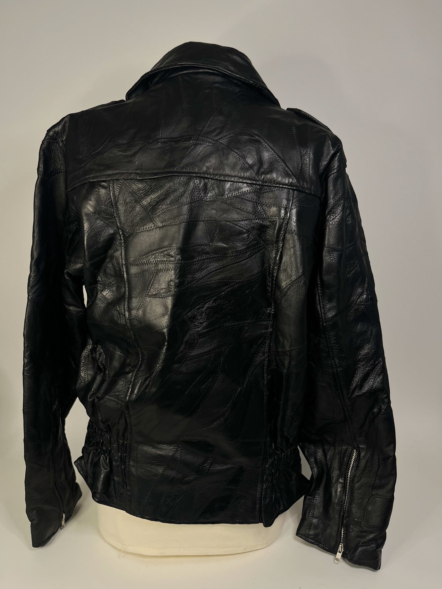 90s Flight Path Leather Moto Jacket