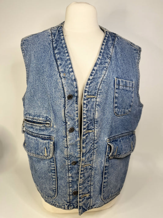 90s Gap Acid Washed Denim Vest