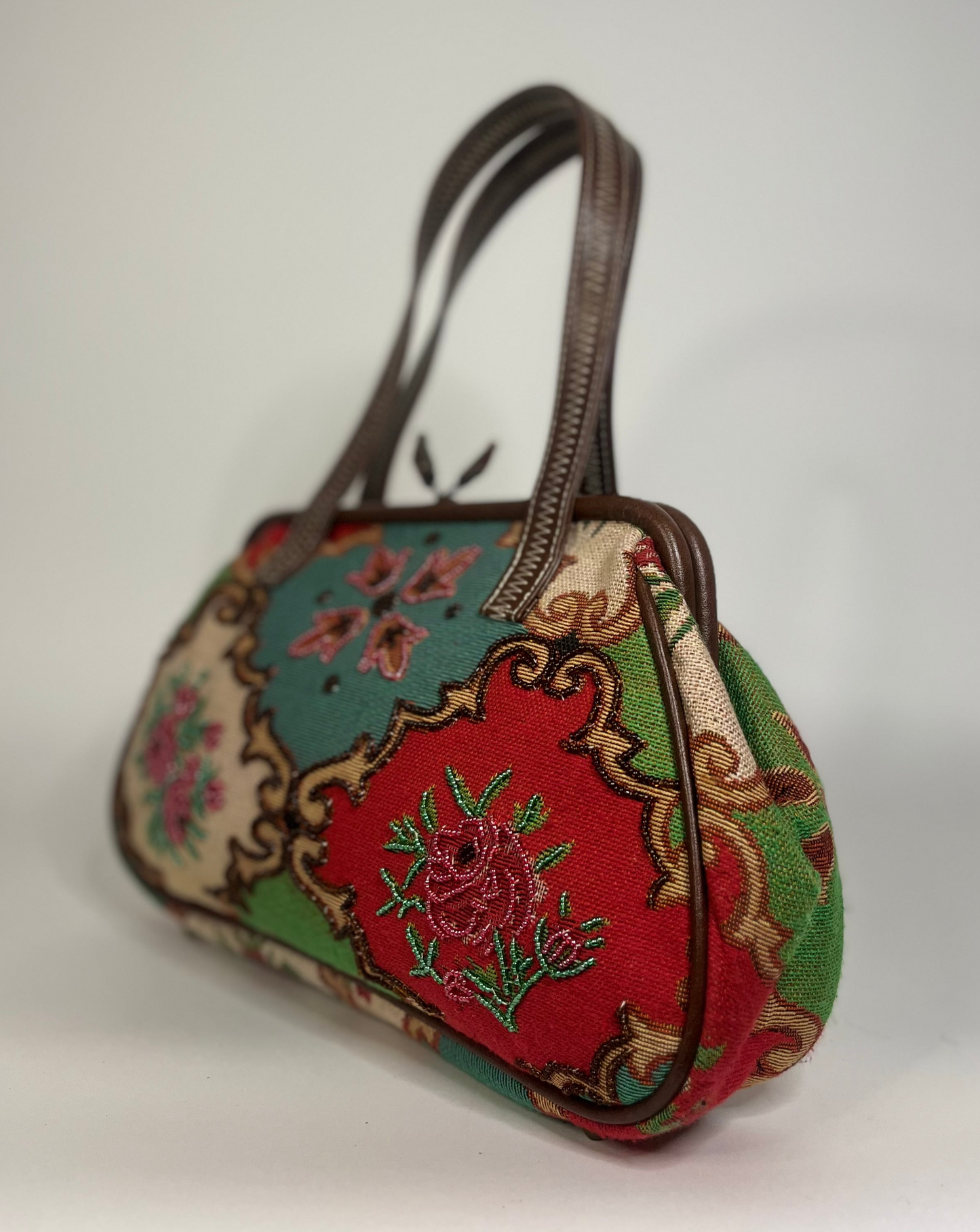 Beaded Tapestry Handbag