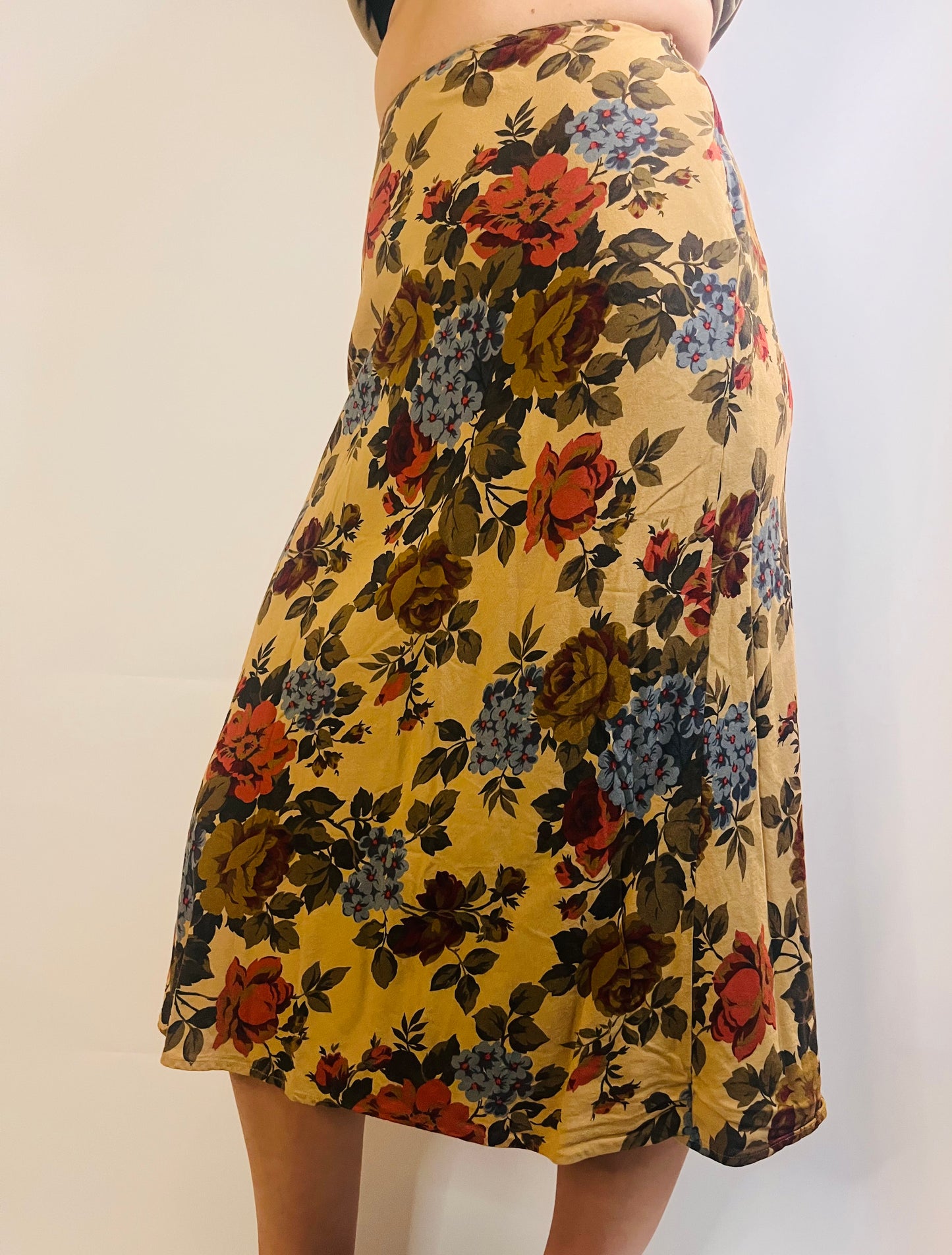 Floral Petite Sophisticate Mid Skirt