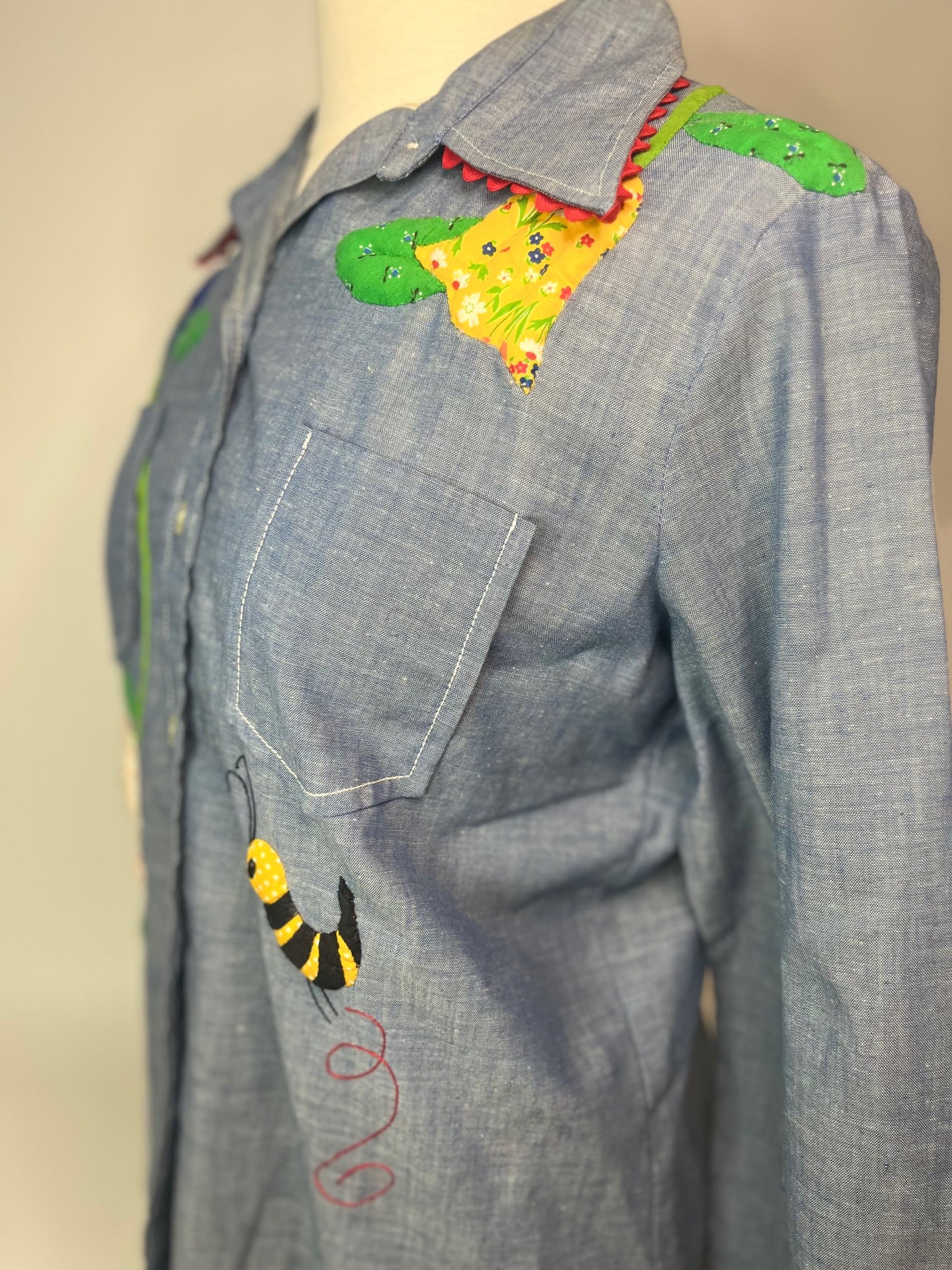 70s Hippie Home Sewn Button Down Shirt