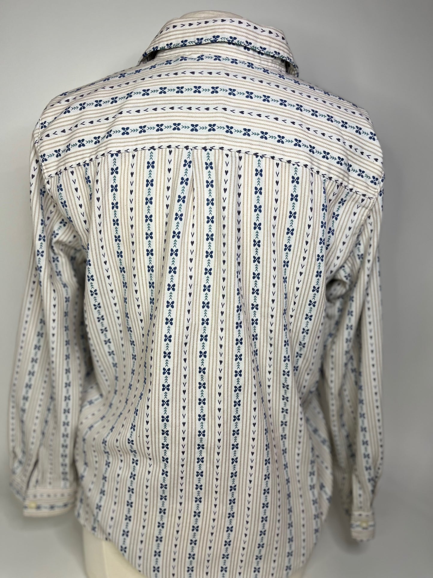 Alfred Dunner Striped Floral Button Down